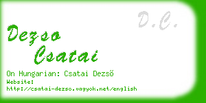 dezso csatai business card